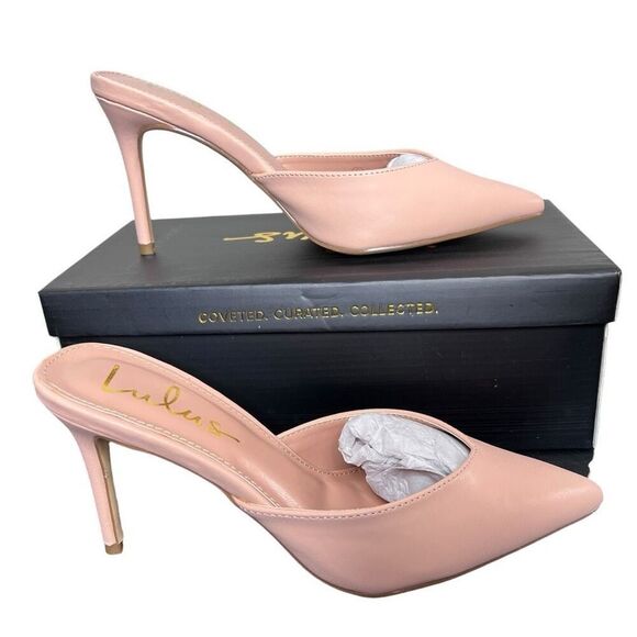 NEW Lulus Frae Naked Hazelnut Natural Pointed Toe Mules Size 6 Stiletto Heel main image 0